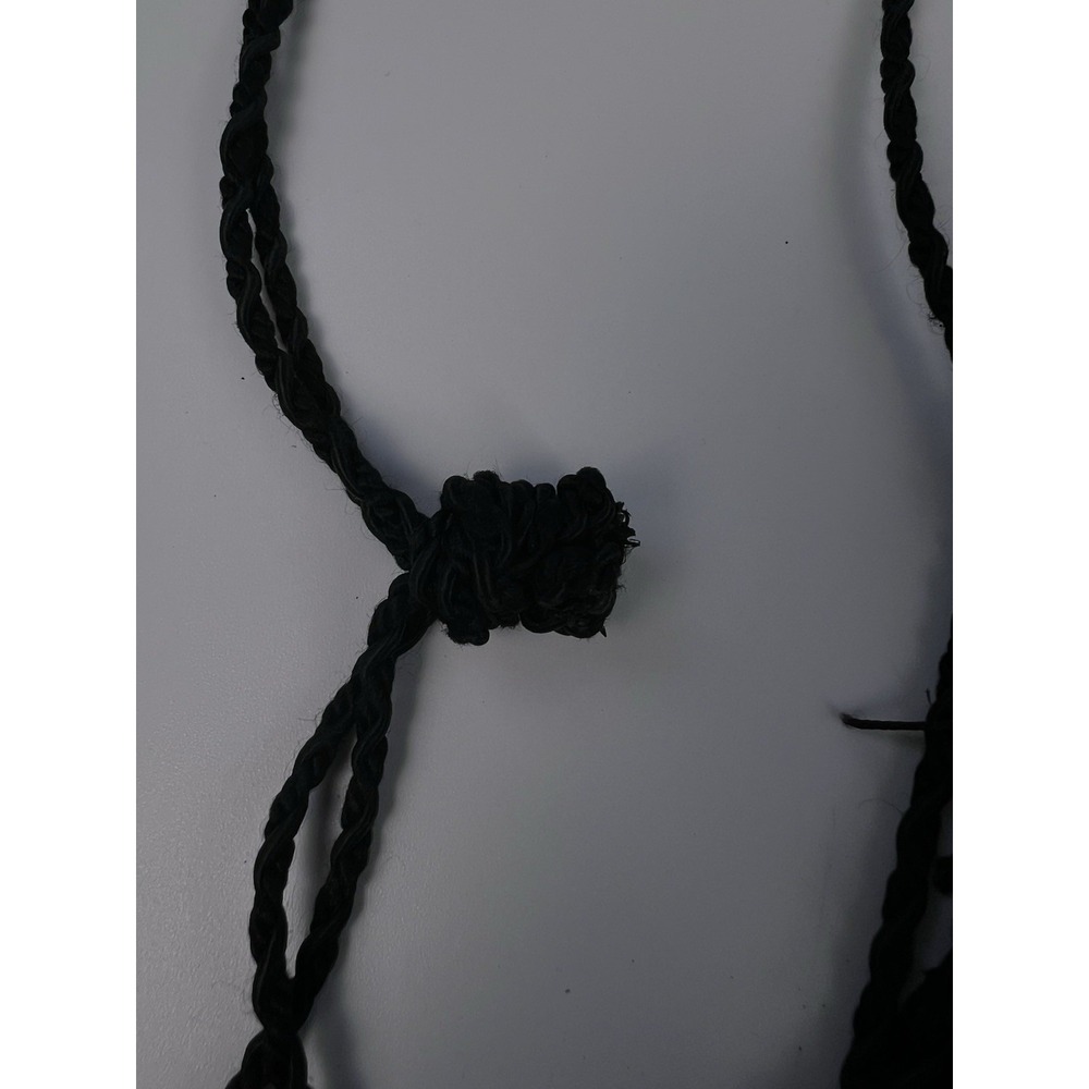 Vintage Flapper Style Black Fringe Evening Bag Rhinestone Beaded Crossbody - Picture 5 of 8